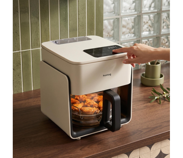 Huslog Air Fryer CrystalSteam szklany beżowy  4,2L - 1596764 - zdjęcie 6